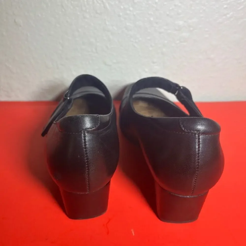 Clarks Black Mary Jane Emslie Lulin Lulin Pumps Shoes 9.5 M